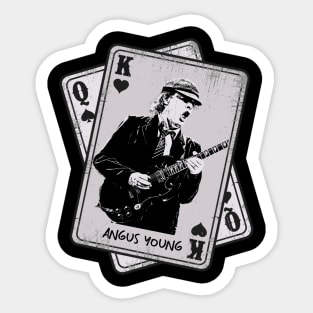 Retro Angus Young Card Style Sticker